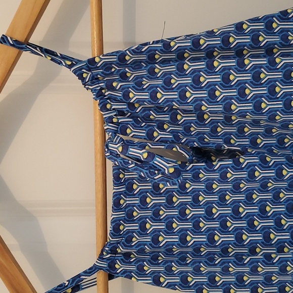 J. McLaughlin Halter Dress, Blue & White, Size L - Picture 5 of 10